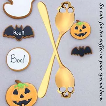 Stylish 304 Stainless Steel Skull Spoons for Tea & Coffee
