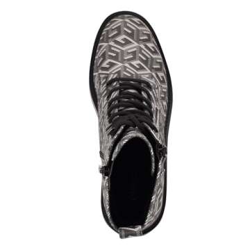 GUESS Women's Fearne Combat Boot, Black 008, 8.5