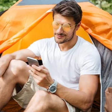 Orange Round Hippie Sunglasses for Disco Parties