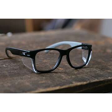 MAGID Y50BKAFC Iconic Y50 Design Series Safety Glasses with Side Shields | ANSI Z87.1+ Performance, ...
