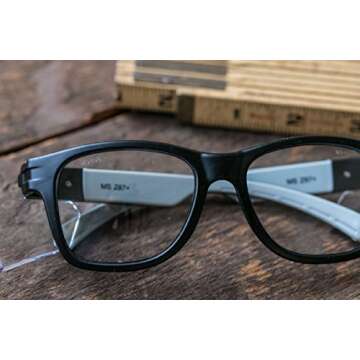 MAGID Y50BKAFC Iconic Y50 Design Series Safety Glasses with Side Shields | ANSI Z87.1+ Performance, Scratch & Fog Resistant, Comfortable & Stylish, Cloth Case Included, Clear Lens (2 Pair)