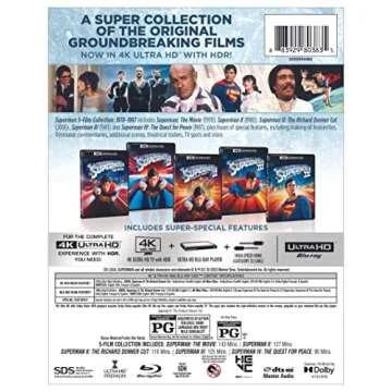 Superman 5-Film Col: I, II, II Donner Cut, III, IV (4K Ultra HD + Blu-ray + Digital) [4K UHD]