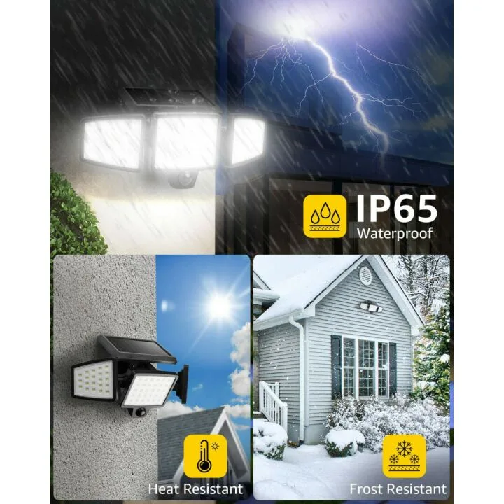 Solar Flood Lights Outdoor with Motion Sensor - 2 Pack