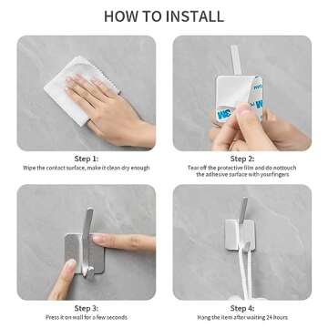 Paoli Heavy Duty Self Adhesive Hooks - Durable Home Solution