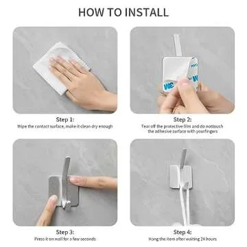 Paoli Heavy Duty Self Adhesive Hooks - Durable Home Solution