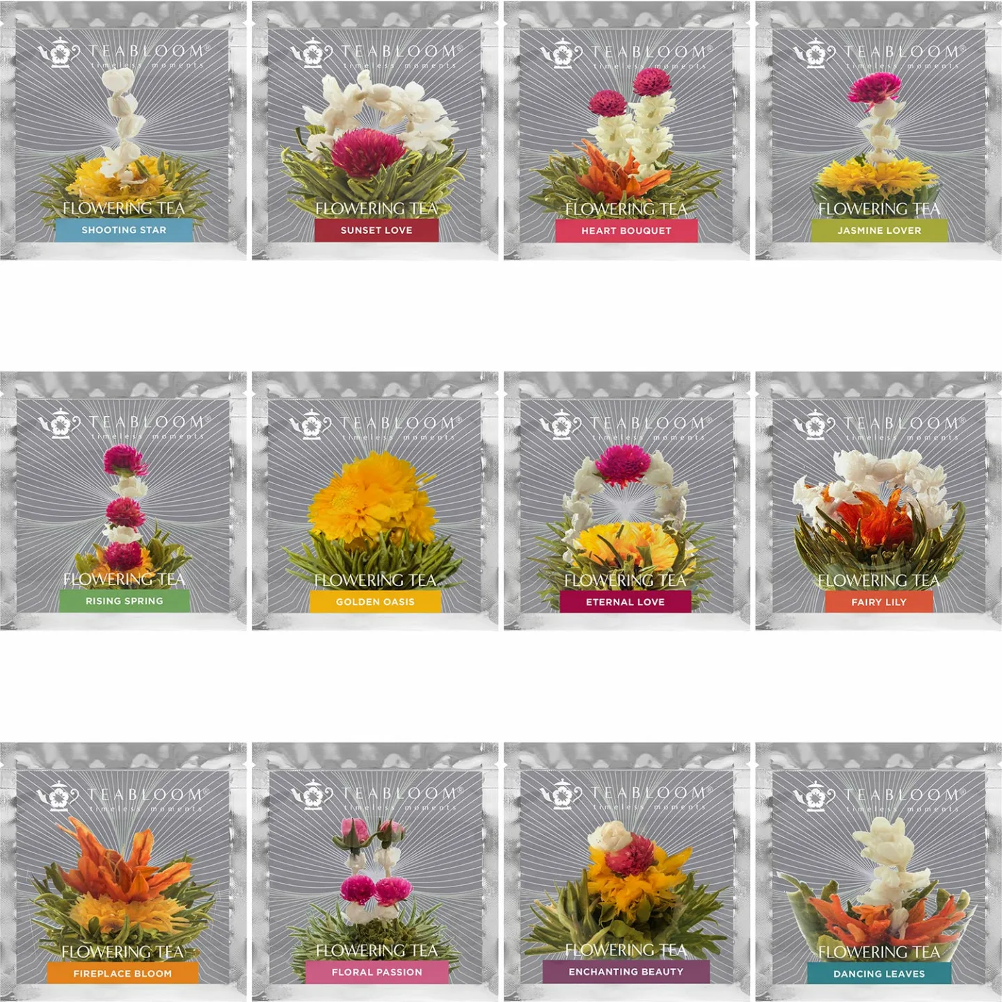 Teabloom Flowering Tea 12 Pack Gift Canister