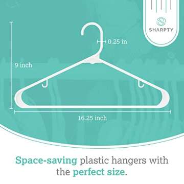 Durable Sharpty Plastic Hangers - Closet Essentials for All