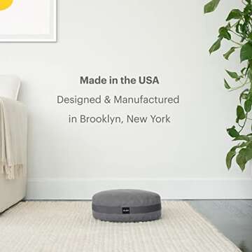 Walden Meditation Cushion | Luxury Canvas Meditation Pillow | 15 x 15 x 6 | Filled with Organic Buckwheat Hull | For Meditation, Yoga, and Floor Seating | Made in USA