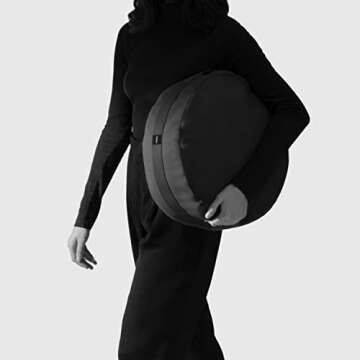 Walden Meditation Cushion | Luxury Canvas Meditation Pillow | 15 x 15 x 6 | Filled with Organic Buckwheat Hull | For Meditation, Yoga, and Floor Seating | Made in USA