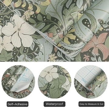 Vibrant HeloHo Peel and Stick Floral Wallpaper