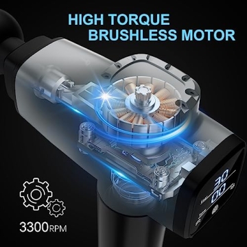 HeaDot Deep Tissue Massage Gun 30 Speeds 6 Heads Quiet