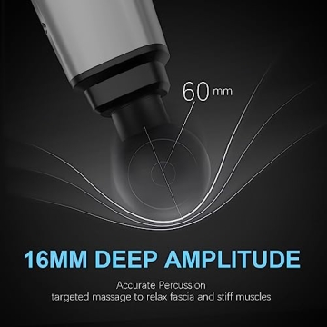 HeaDot Deep Tissue Massage Gun 30 Speeds 6 Heads Quiet