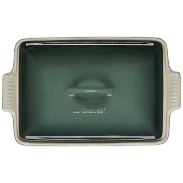 Le Creuset Stoneware Heritage Covered Rectangular Casserole, 4 qt. (12" x 9"), Artichaut