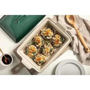 Le Creuset Stoneware Heritage Covered Rectangular Casserole, 4 qt. (12" x 9"), Artichaut