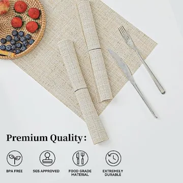 Leetaltree Placemats Set of 4 - Durable & Stylish Dining Mats