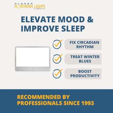 Alaska Northern Lights Aurora LightPad™ Mini Light Therapy Lamp