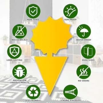 48PCS Landisun Fruit Fly Sticky Traps for Effective Pest Control