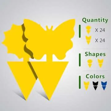 48PCS Landisun Fruit Fly Sticky Traps for Effective Pest Control