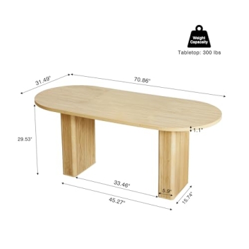 70.8 Inch Versatile Kitchen Dining Table for Gatherings