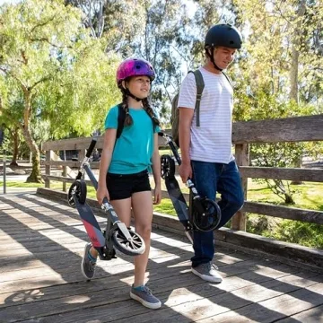 Mongoose Trace 180 Kick Scooter - Lightweight, Foldable, Adult Kids Scooter