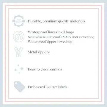 Diaper Bag Organizing Pouches (Set of 4) - Rainbow Diaper Bag Organizer Pouches - Baby Diaper Clutch Bag, Wet Bag, Mama Bag, Snacks Diaper Bag Insert - Waterproof Lining - Diaper Bag Organizer Insert