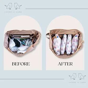 Diaper Bag Organizing Pouches (Set of 4) - Rainbow Diaper Bag Organizer Pouches - Baby Diaper Clutch Bag, Wet Bag, Mama Bag, Snacks Diaper Bag Insert - Waterproof Lining - Diaper Bag Organizer Insert