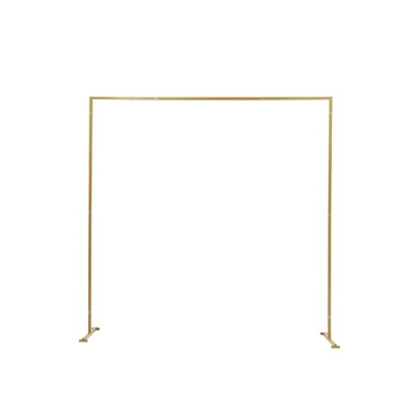 8Ft Gold Metal Wedding Arch - Elegant & Durable for Events