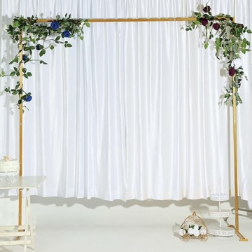 8Ft Gold Metal Wedding Arch - Elegant & Durable for Events
