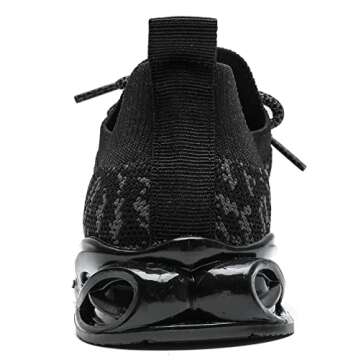 DADAWEN Boys Girls Lightweight Breathable Sneakers Kids Tennis Shoes Athletic Running Shoes for Toddler/Little Kid Black US Size 6 M Toddler