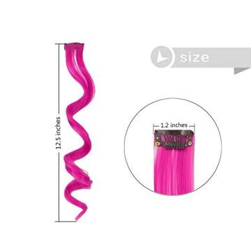 Dreamlover Colored Hair Extensions for Kids, Hair Accessories for Girls, Crazy Hair Day Accessories,...