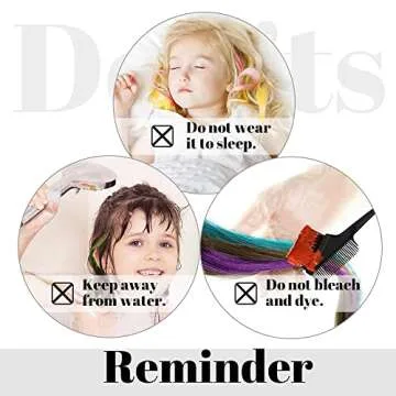 Dreamlover Colored Hair Extensions for Kids, Hair Accessories for Girls, Crazy Hair Day Accessories, 24 Pieces