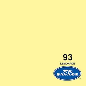 Savage Seamless Paper Photography Backdrop - Color #93 Lemonade, Size 26 Inches Wide x 36 Feet Long,...