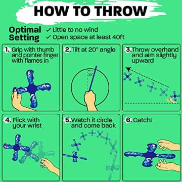 Boomerang for Kids - Easter Gifts for Boys & Girls All Ages - Best Easter Basket Stuffers & Fun Kid Gift Ideas - Outdoor Toys - Fun Children Birthday Party Favors - Valentines Day Gifts For Kids