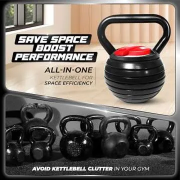 Yes4All Adjustable Kettlebell Cast Iron, Kettlebells Adjustable Weight with Multiple Weight Load - Maximum 40lbs