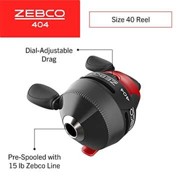 Zebco 404 Spincast Reel and Fishing Rod Combo for All
