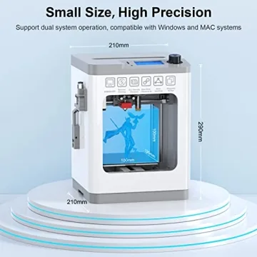 Entina Mini 3D Printers Tina 2, Fully Assembled and Auto Leveling 3D Printer for Beginners, Removable Magnetic Platform, High Precision Printing with PLA/PLA Pro/TPU, Size 3.9x4.7x3.9 inch