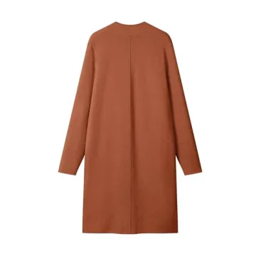 MEROKEETY Women's Stylish Collared Knit Coatigan for Winter