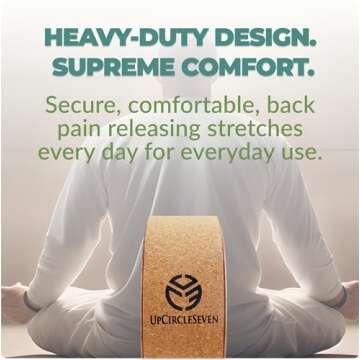 UpCircleSeven Yoga Wheel for Back Pain - Deep Tissue Massage - Yoga Back Roller Wheel for Back Pain ...