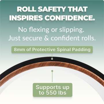 UpCircleSeven Yoga Wheel for Back Pain - Deep Tissue Massage - Yoga Back Roller Wheel for Back Pain Relief Stretching Myofascial Release Mobility (Cork, 12)