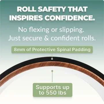 UpCircleSeven Yoga Wheel for Back Pain - Deep Tissue Massage - Yoga Back Roller Wheel for Back Pain Relief Stretching Myofascial Release Mobility (Cork, 12)