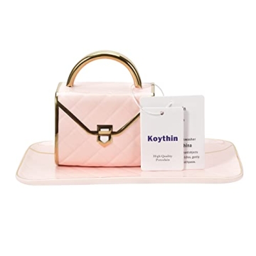 Koythin Ceramic Handbag Mug & Saucer Set for Gifts