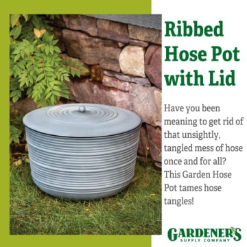 Elegant 100ft Hose Storage Pot for Garden Decor