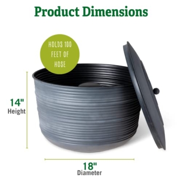 Elegant 100ft Hose Storage Pot for Garden Decor