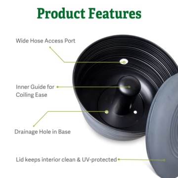 Elegant 100ft Hose Storage Pot for Garden Decor