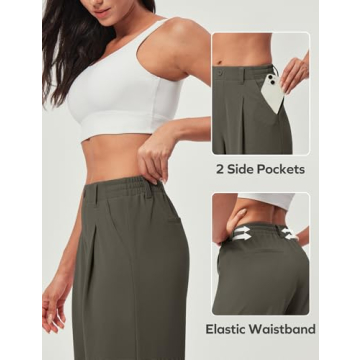 Ewedoos Wide Leg Stretchy Work Pants for Women