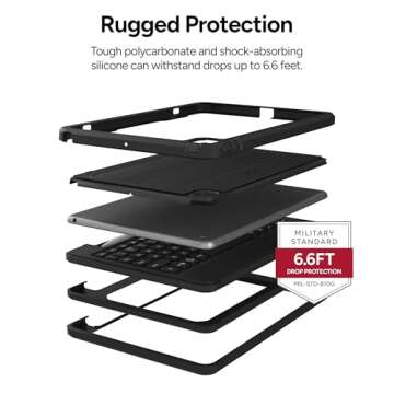 ZAGG Rugged Book iPad Case & Detachable Keyboard - Ultimate Protection and Productivity