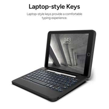 ZAGG Rugged iPad Case with Keyboard & Apple Pencil Holder