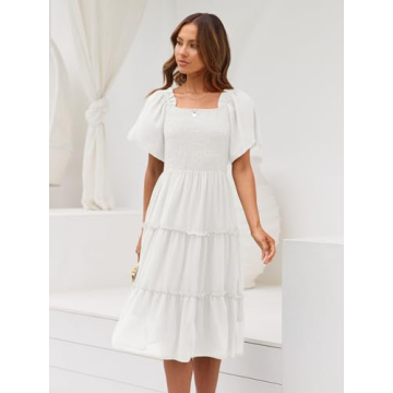 Flattering LILLUSORY Spring Midi Dress for Women 2024