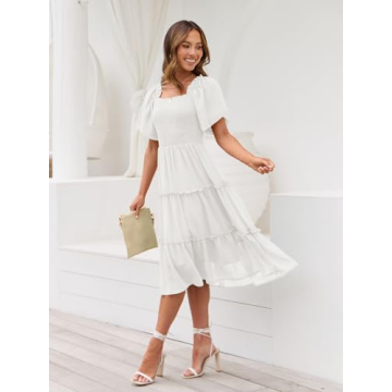 Flattering LILLUSORY Spring Midi Dress for Women 2024