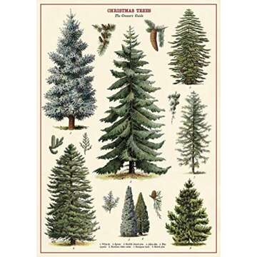 Cavallini & Co. Christmas Tree Chart Decorative Paper Sheet